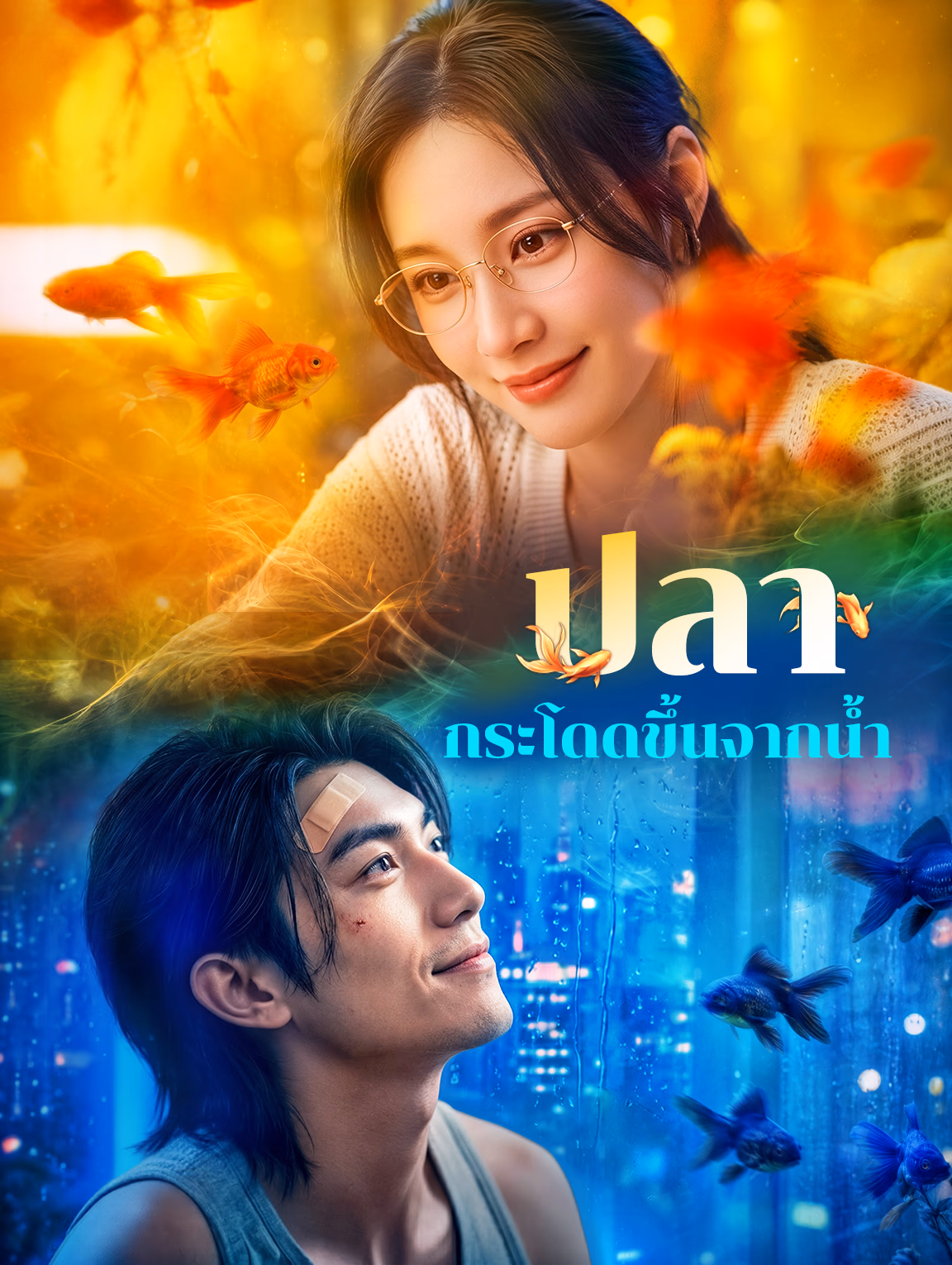 ปลา กระโดดขึ้นจากน้ำ
